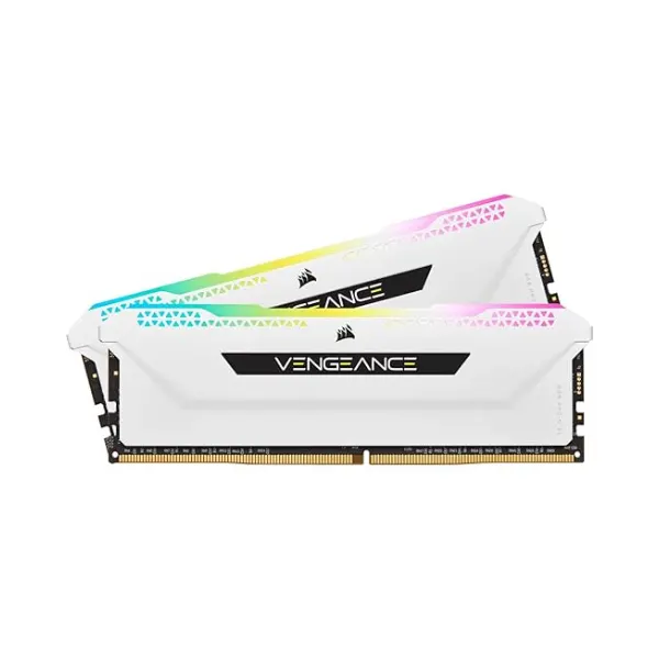 Corsair Vengeance RGB Pro SL 32GB (2x16GB) DDR4 3600 (PC4-28800) C18 1.35V Desktop Memory - White (CMH32GX4M2D3600C18W)