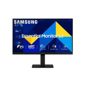 Samsung 24" (60.5 cm) S3 Flat Monitor|Super Slim Borderless Design|IPS Panel|FHD 1920 x 1080|100 Hz|5 ms|Ports-HDMI,VGA|Game Mode|Eye Saver Mode||Wall Mountable|LS24D300GAWXXL|Black
