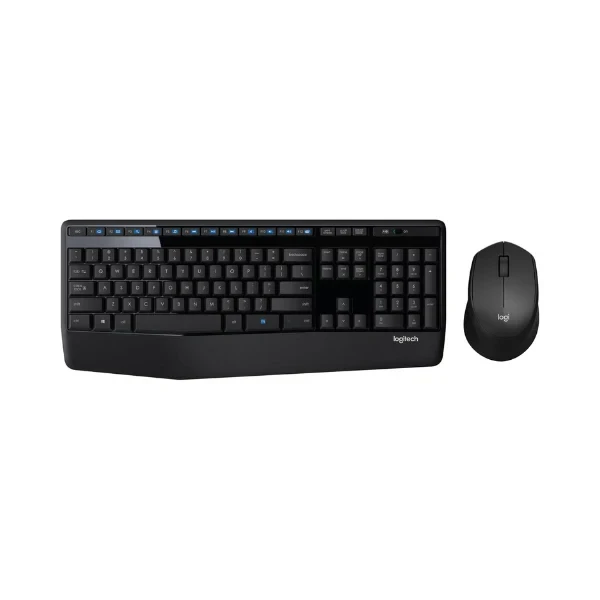 Logitech MK345 Wireless Keyboard and Mouse Set Full-Sized Keyboard with Palm Rest and Comfortable Right-Handed Mouse, 2.4 GHz Wireless USB Receiver, Compatible with PC, Laptop - Black