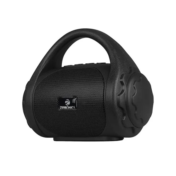 Zebronics ZEB-COUNTY 3W Wireless Bluetooth Portable Speaker With Supporting Carry Handle, USB, SD Card, AUX, FM & Call Function. (Black)
