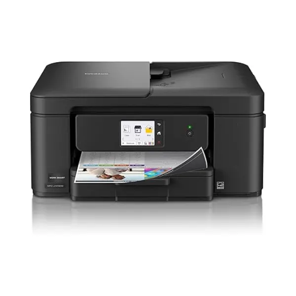 Brother Work Smart 1410 Wireless Color Inkjet All-in-One Printer with 2.7” Color Touchscreen and Automatic Duplex Printing | Includes Refresh Subscription Trial(1) (MFC-J1410DW)