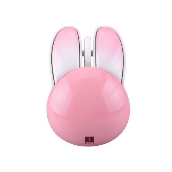 iball Wireless Mouse Grabit Stylish and Shiny Finish I 2.4GHz High Speed I1600 Dpi Speed I Magnetic Battery I Auto Power Saving - (Pink)
