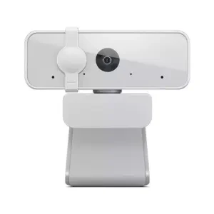Lenovo 300 FHD Webcam with Full Stereo Dual Built-in Mics | FHD 1080P 2.1 Megapixel CMOS Camera with USB |Ultra-Wide 95° Lens, 4X Digital Zoom | 360 Rotation | Flexible Mount | Cloud Grey