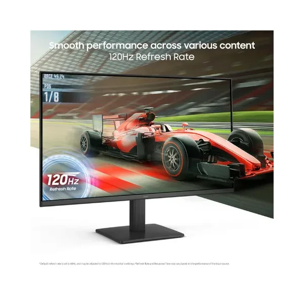 Samsung 24" (60.5 cm) S3 Flat Monitor|Super Slim Borderless Design|IPS Panel|FHD 1920 x 1080|120 Hz|5 ms|Dual HDMI Ports (2EA)|Game Mode|Eye Saver Mode|Wall Mountable|LS24F320GAWXXL|Black