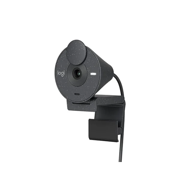 Logitech Brio 300 Full Hd Webcam with Privacy Shutter, Noise Reduction Microphone, USB-C, Certified for Zoom, Microsoft Teams, Google Meet, Auto Light Correction - Graphite - Digital