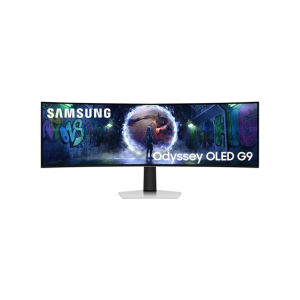 Samsung 49" (124.4cm) Odyssey OLED G9 Curved Gaming Monitor|Dual QHD 5120 x 1440|240Hz|0.03ms|DCI 99%|OLED Safeguard|FreeSync Premium Pro|G-Sync|Quantum Dot|HDR10+ Gaming|HAS|LS49DG930SWXXL|Silver