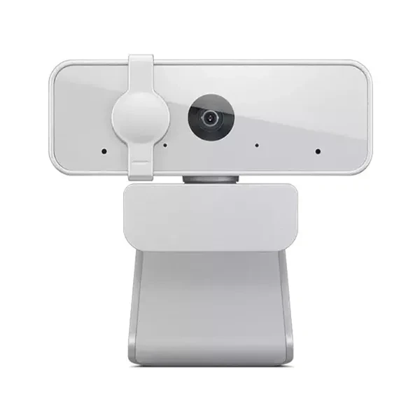 Lenovo 300 FHD Webcam with Full Stereo Dual Built-in Mics | FHD 1080P 2.1 Megapixel CMOS Camera with USB |Ultra-Wide 95° Lens, 4X Digital Zoom | 360 Rotation | Flexible Mount | Cloud Grey