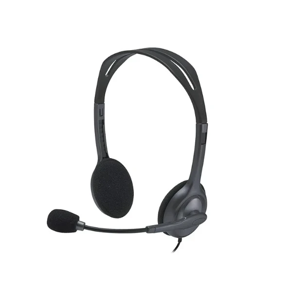 Logitech H111 Wired On Ear Headphones With Mic Black