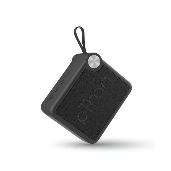 pTron Funk Rap 10W Mini Bluetooth Speaker with Pristine Sound, 8 Hours Playtime, Multi-Playback Modes-BT5.4/TF Card/USB, Front Metal Grill, Type-C Fast Charging, Multi-function Control Buttons (Black)