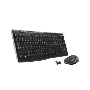 Logitech MK270r Wireless Keyboard and Mouse Combo for Windows, 2.4 GHz Wireless, Spill-resistant Design, 8 Multimedia & Shortcut Keys, 2-Year Battery Life, PC/Laptop- Black