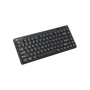 Portronics Bubble Multimedia Wireless Keyboard 2.4 GHz & Bluetooth 5.0 Connectivity, Noiseless Experience, Compact Size for iOS iPad Air, Pro, Mini, Android, Windows Tablets PC Smartphone(Black)