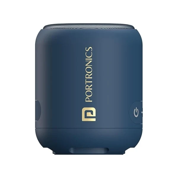 Portronics SoundDrum 1 12W TWS Portable Bluetooth Speaker with Powerful Bass, Bluetooth 5.3V, 360° Surround Sound, USB Drive in, Type C Fast Charging(Blue)