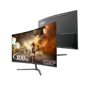 Acer ED320QR H 31.5 Inch Full HD VA Panel 1500R Curved Backlight LED Monitor I 1 MS VRB I 100Hz Refresh Rate I AMD Free Sync I 1 x HDMI 1 x VGA with Inbox HDMI Cable I Tilt Option I Eye Care Features