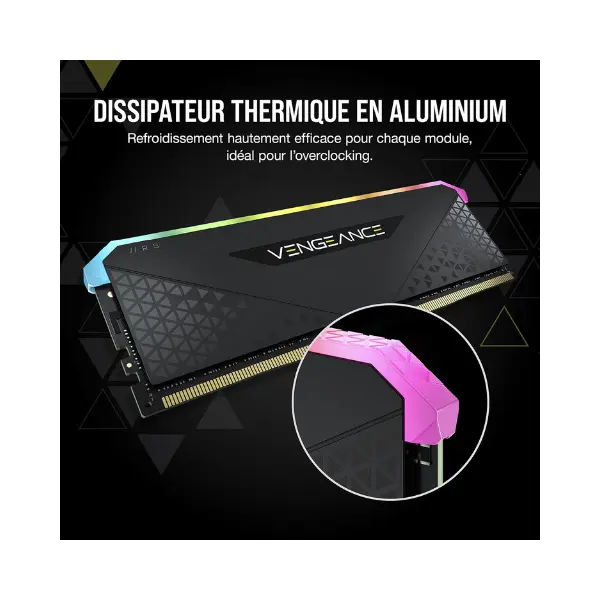 CORSAIR Vengeance RGB RS 16GB 2x8GB DDR4 3200MHz C16 16-20-20-38 Desktop Gaming Memory Black