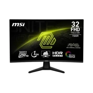 MSI MAG 32C6X 32 Inch FHD Curved Gaming Monitor - 1500R 1920 x 1080 VA Panel, 250 Hz(OC) / 1ms MPRT, Adaptive Sync - DP 1.4a, HDMI 2.0b CEC