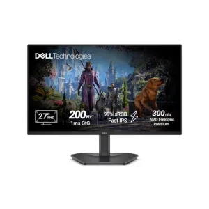 Dell SE2725HG 27" FHD IPS Gaming Monitor, 200Hz Refresh, 3side narrow bezels, 1ms GtG, AMD FreeSync Premium, HDR 10, 300nits, 1000:1 Contrast, 99% Srgb, Tilt, 2*HDMI 2.1 TDMS(supports HDMI VRR),DP 1.4