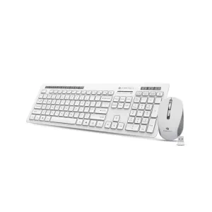 ZEBRONICS Zeb-Companion 500 2.4GHz Wireless Keyboard and Mouse Set, USB Nano Receiver, Chiclet Keys, Ultra Silent, Power On/Off Switch, Rupee Key, for PC/Mac/Laptop (White)