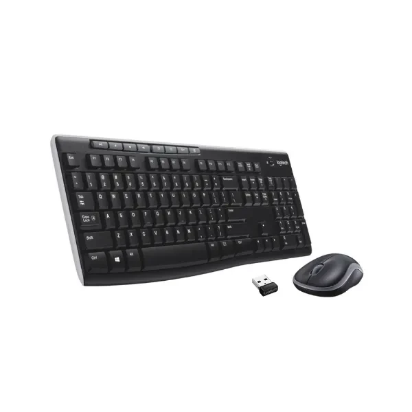 Logitech MK270r Wireless Keyboard and Mouse Combo for Windows, 2.4 GHz Wireless, Spill-resistant Design, 8 Multimedia & Shortcut Keys, 2-Year Battery Life, PC/Laptop- Black