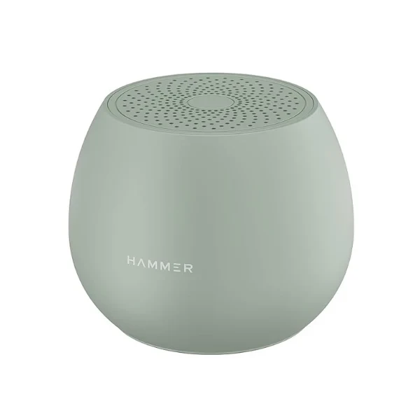 HAMMER Drop 5W Bluetooth Wireless Speaker with Twin Pairing, 1200 mAh Battery, 100H Standby Time, TWS Function, TF Card, USB Slot, Auto-Pairing, in-Built Mic, Type-C Charging, 52mm Driver (Green)