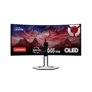 Lenovo Legion Pro 34WD-10| 34" 240Hz WQHD OLED Curved Gaming Monitor|0.03ms, USB-C Docking 140W PD,2xHDMI+DP, RJ45|Tilt,Swivel,Height Stand|AI Smart Sensors|2x5W Speakers|KVM Switch| 67C9UAC1IN