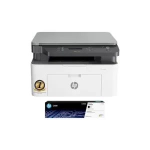 HP Laser MFP 1188w, Wireless, Print, Copy, Scan, Ethernet, Hi-Speed USB 2.0, Up to 21 ppm, 150-sheet Input Tray, 100-sheet Output Tray, 10,000-page Duty Cycle, 1-Year Warranty, Black and White