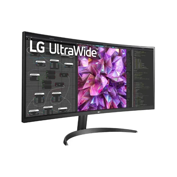 LG Electronics 34Wq60C Curved Ultrawide Monitor, 34 Inch (86.7 Cm) IPS Qhd, Multitasking with Ease, Color Calibrated - Display Port, Hdmi X 2, Black Color